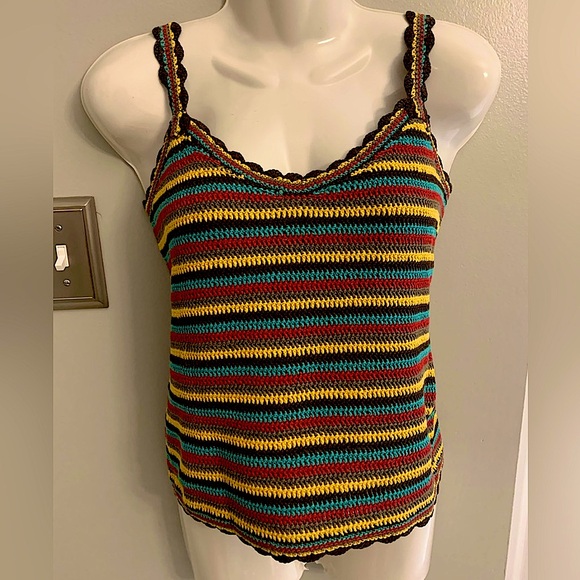 DONCASTER Striped Fall Cardigan & Tank Cotton Sweater Jacket Set S 4-6 Career - Picture 2 of 6